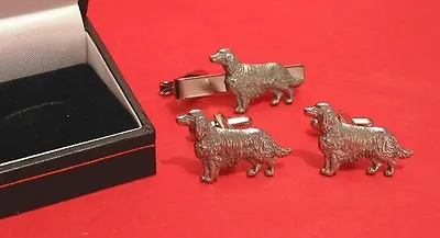 Buy Irish Setter Dog Design Cufflinks Tie Clip Set Unique Jewellery Dad Xmas Gift • 24.99£