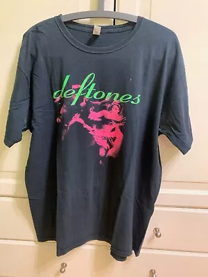 Buy Official Deftones Vintage Black T Shirt Pink Ladies Design Size XL Rare • 59.99£