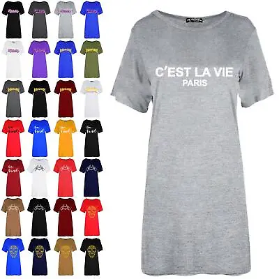 Buy Women Ladies Paris Cotton Nightdress Nightie Nightshirt Dress T Shirt PJ Pyjamas • 6.19£