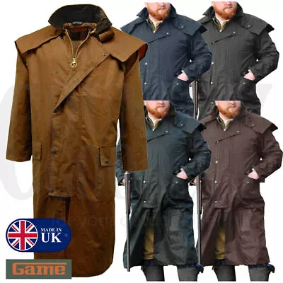 Buy Stockman Long Cape Horse Riding Coat Wax Country Walk Hunting Jacket With Hood • 57.85£