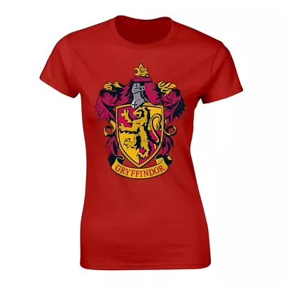Buy HARRY POTTER - GRYFFINDOR RED T-Shirt, Girlie  Womens: 14 • 18.51£