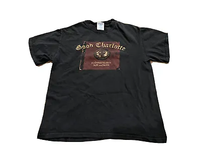 Buy M&O Knit Black 2004 Good Charlotte The Chronicles Of Life And Death T-shirt M • 27.02£