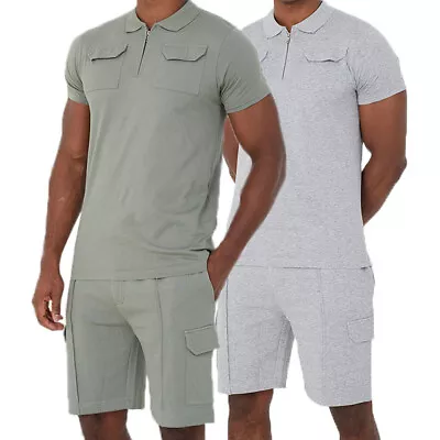 Buy Mens Brave Soul Hubble Polo Shirt & Short Co-ord Set Casual Summer Outfit • 16.95£
