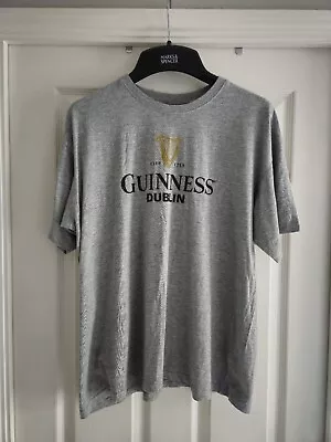 Buy Official Guinness Mens Logo T-shirt Grey XL • 10£