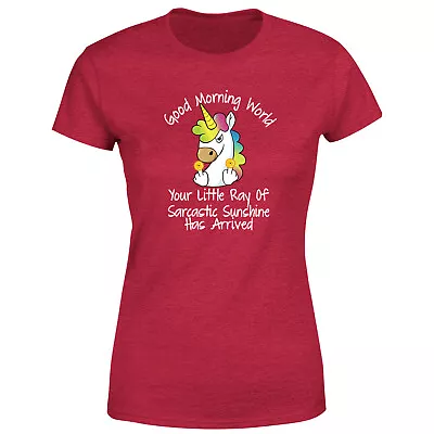 Buy Your Little Ray Of Sarcastic Sunshine Has Arrived Womens T Shirt Unicorn Tee Top • 9.99£