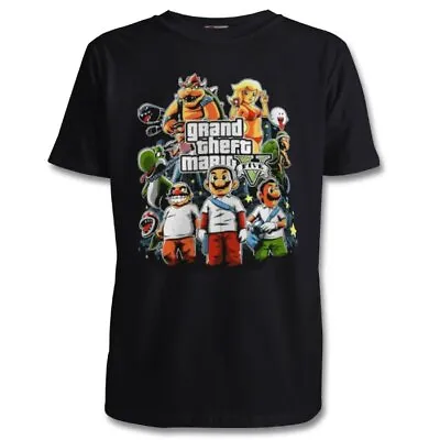 Buy Super Mario Bros T Shirts - GTA Parody - Size S M L XL 2XL - Multi Colour • 19.99£