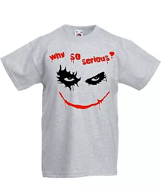 Buy Joker Why So Serious  Grey Colour Funny T,shirt  Medium Size • 8.99£