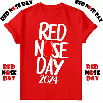 Buy Kids Boys Girls Adults Unisex Comic Red Nose Day 2024 T-Shirt Relief Tee #V#RND • 9.99£