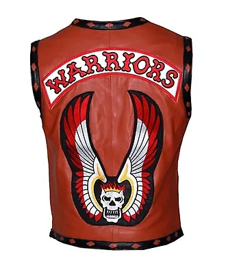 Buy The Warriors Movie Stylish Skull Embroidered Motorcycle Biker Halloween Vest • 109.99£