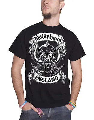 Buy Motorhead T Shirt Warpig Crossed Swords England Crest Official Mens New Black • 15.95£
