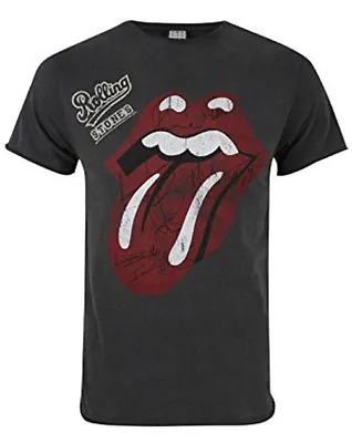 Buy Amplified Rolling Stones - Autograph - Men's Charcoal T-Shirt • 19.95£