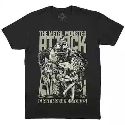 Buy Metal Monster Attack Mens T-Shirt Space Steampunk Robot UFO Alien P775 • 13.99£