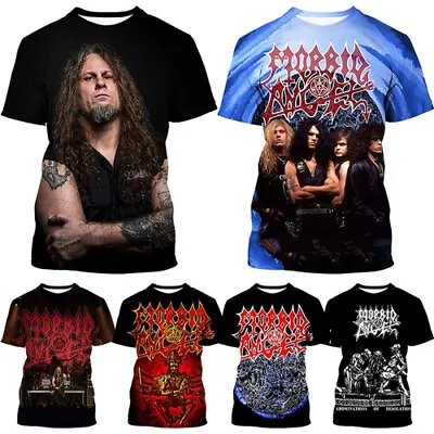 Buy 3D Womens/mens Short Sleeve T-Shirt Casual Tops Tee Rock Morbid Angel Streetwear • 9.59£