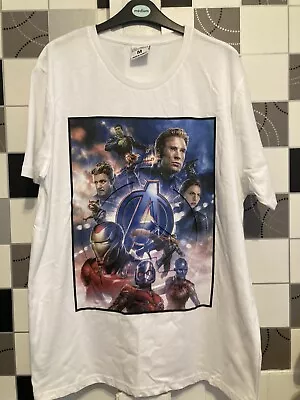 Buy Marvel Avengers T Shirt White Medium Very Good Mens Men’s Free Post • 13.50£