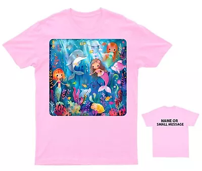 Buy Under The Sea Adventure Mermaid And Friendly Fish Kids T-Shirt, Colourful Ocean • 10.95£
