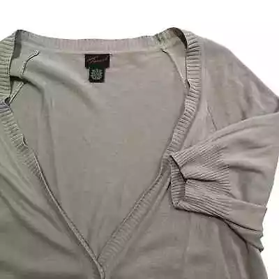 Buy Torrid Women’s Sweater Sz 1 Gray Cardigan Button Up Short Sleeve Lightweight • 19.84£