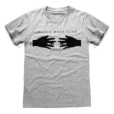 Buy Official Dc Comics Birds Of Prey Harley Quinn Black Mask Club Grey T-shirt • 12.99£
