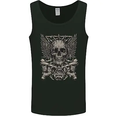 Buy Heavy Metal Skull Rock Music Guitar Biker Mens Vest Tank Top • 9.99£