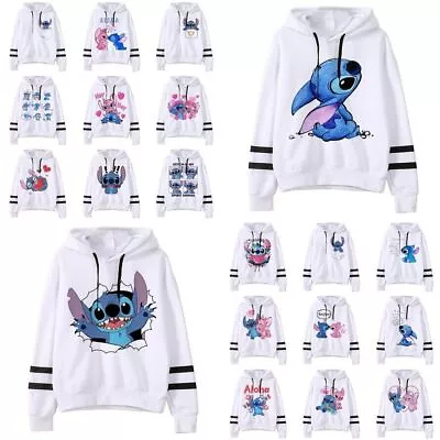 Buy Womens Girls Lilo & Stitch Hooded Hoodies Sweatshirt Pullover Jumper Tops Gift • 12.23£