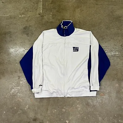 Buy New York Giants Reebok Jacket Mens 3XL White Windbreaker Track Full Zip USA NFL • 22.99£