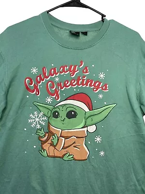 Buy Star Wars Christmas Baby Yoda Holiday Sweater Galaxy's Greetings Women's Small • 14.46£