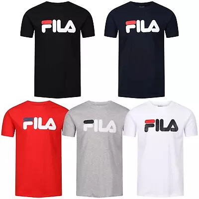 Buy New Mens Fila T Shirt Short Sleeve Crew Round Neck Printed Logo Top Cotton Tee • 9.99£