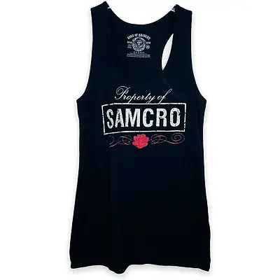 Buy Sons Of Anarchy Samcro Black Graphic Racerback Tee Size Medium • 18.90£