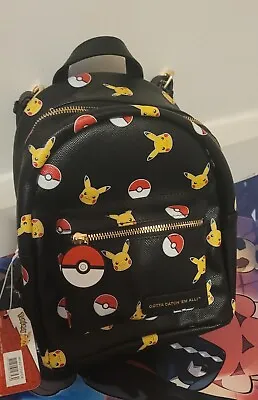 Buy Pokemon Mini PU Leather Backpack - OFFICIAL LICENSED MERCH - BRAND NEW WITH TAGS • 52.99£