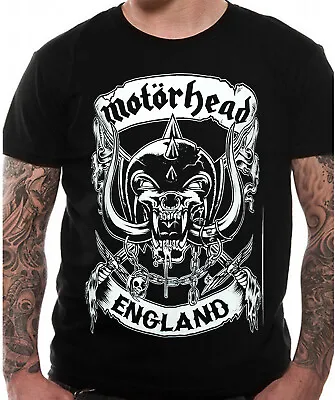 Buy Motorhead T Shirt OFFICIAL  Crossed Swords England Crest Black Ace Of Spades NEW • 14.99£