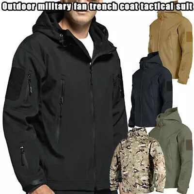 Buy Tactical Soft Shell Mens Jacket Coat Army Military Jacket Windbreaker Waterproof • 25.71£