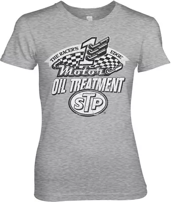 Buy STP Oil Treatment Distressed Girly Tee Damen T-Shirt Heather-Grey • 28.83£