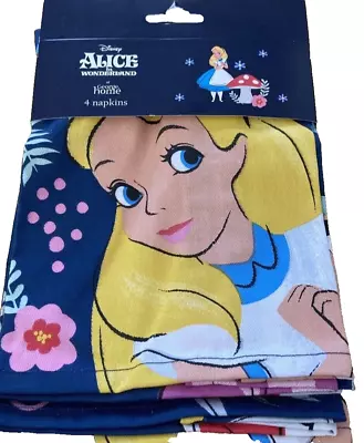 Buy NEW Disney Alice In Wonderland  4 Cloth Napkins 100% BNWT GIFT XMAS ##☑️ • 6.99£