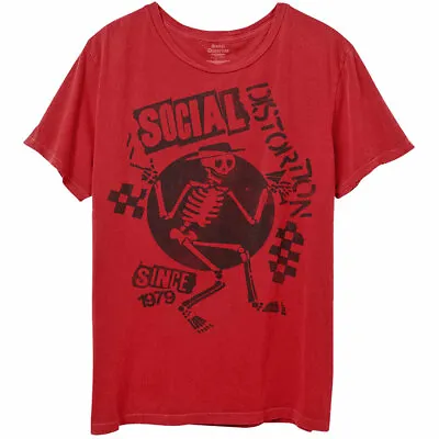 Buy SOCIAL DISTORTION - Unisex T- Shirt - Speakeasy Checkerboard - Red Cotton  • 16.49£
