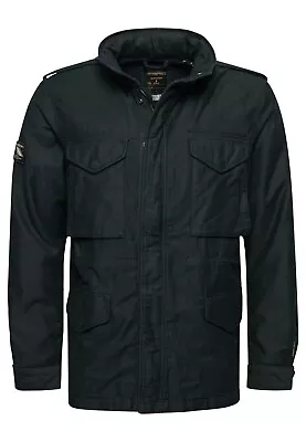 Buy Superdry Small Men's Jacket M65 Borg Lined Hooded Military Jacket Black- New • 64.99£