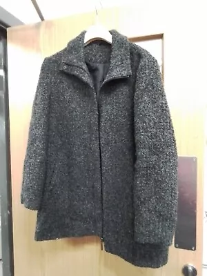 Buy Ladies BHS Charcoal Woolly Coat/Jacket - UK Size 12 • 10£