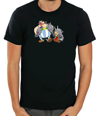 Buy Asterix & Obelix Funny Characters Short Sleeve  White T Shirt Men K081 • 9.51£