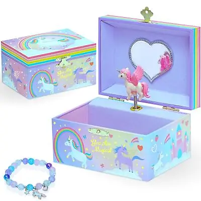 Buy Style Girlz Unicorn Musical Jewellery Box For Girls With Charm Bracelet • 11.99£