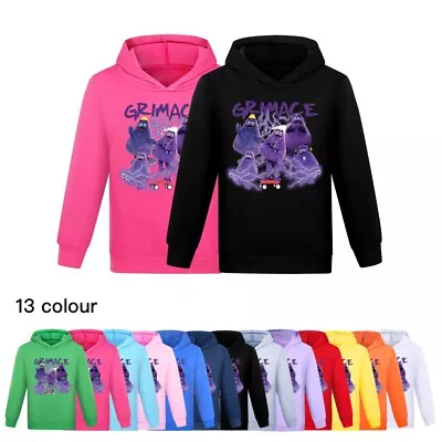 Buy Kids Grimace Shake YouTube Hoodie Hooded Long Sleeve Sweatshirt Xmas Jumper • 12.18£