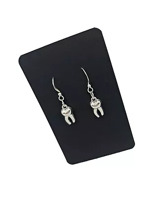 Buy TOOTH Earrings. Gothic Silver Skeleton Earring. Punk  Human Teeth Jewellery • 4.49£