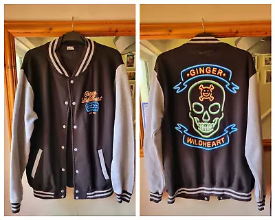 Buy GINGER WILDHEART Size XL Baseball Neon Skull Jacket The Almighty Wolfsbane Tyla • 40£