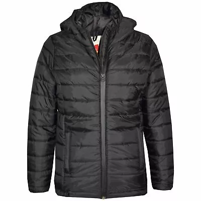 Buy Kids Jackets Boys Hooded Padded Puffer Warm Thick Black School Zipped Coats • 17.99£
