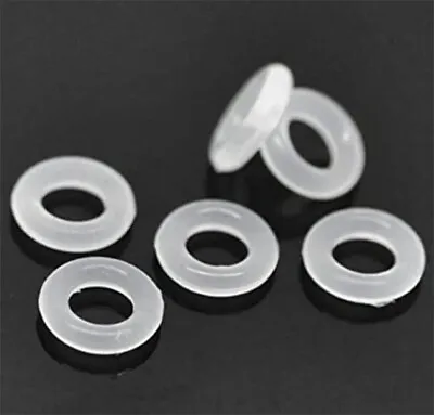 Buy Spare O-rings Clear Silicone Body Jewellery Ring Fasteners - Pairs 1mm - 12mm • 1.95£