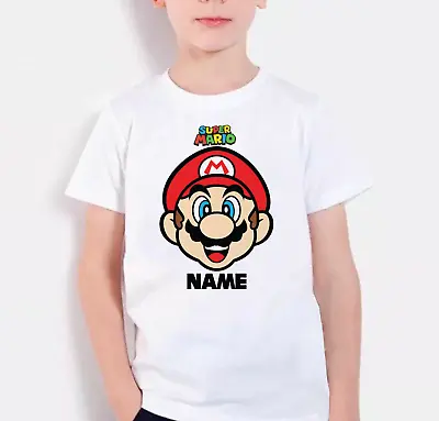 Buy Personalised Super Mario Luigi T-Shirts Top Tees Birthday Kids Adult Sizes • 8.99£