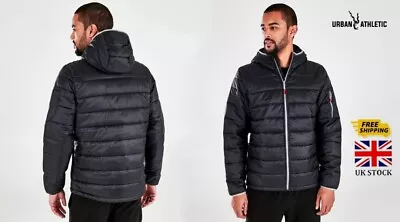 Buy Mens Jackets Zip Up Quilted Bubble Coat Hooded Padded Puffer Winter Warm Coats • 13.99£