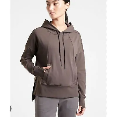 Buy ATHLETA Mission Oversized Hoodie Sweatshirt Women's Medium Shale Brown • 18.90£