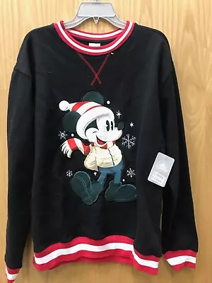 Buy Disney Store Mickey Mouse Ski Lodge Festive Hooded Sweatshirt For Adults Medium • 30£