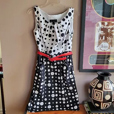 Buy Brand New Connected Apparel Polka Dot Red Belt Women's Dress Size 6 Zipper • 18.31£
