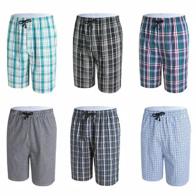 Buy 100% Cotton Mens Lounge Shorts Pyjamas Bottoms Night Sleepwear With Pockets • 5.79£
