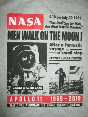 Buy NASA Men Walk On The Moon APOLLO 11 1969-2019 (LG) Shirt W/ Tags NEIL ARMSTRONG • 23.62£