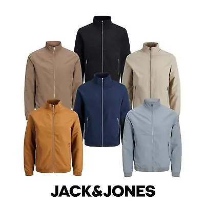 Buy Jack & Jones Mens Jacket Long Sleeve Zip Up Polyester Bomber Lightweight • 24.99£